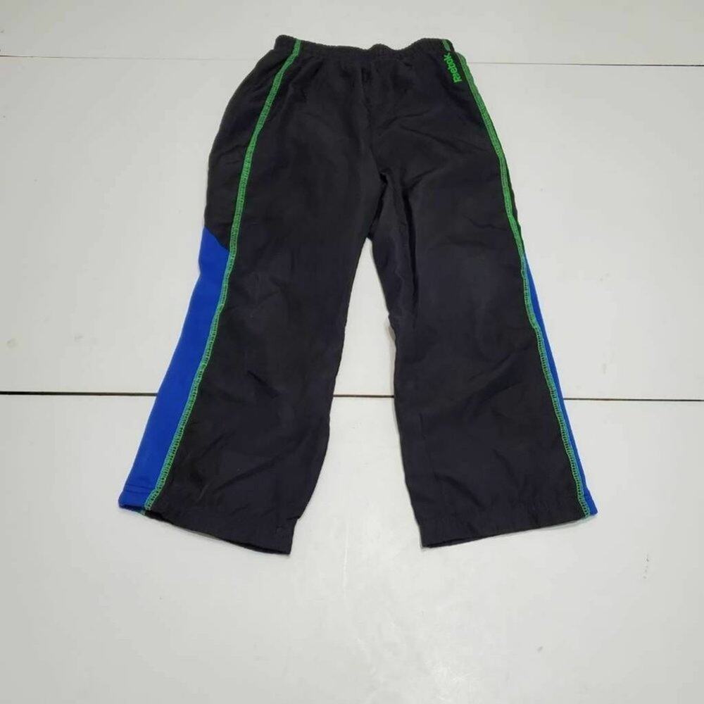 Reebok Boys Activewear Track Pants Black Color Block‎ Elastic Waist Pull On 5